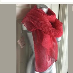 COLOMBO LUXURY COTTON SCARF ITALY ROSE- CRINKLE